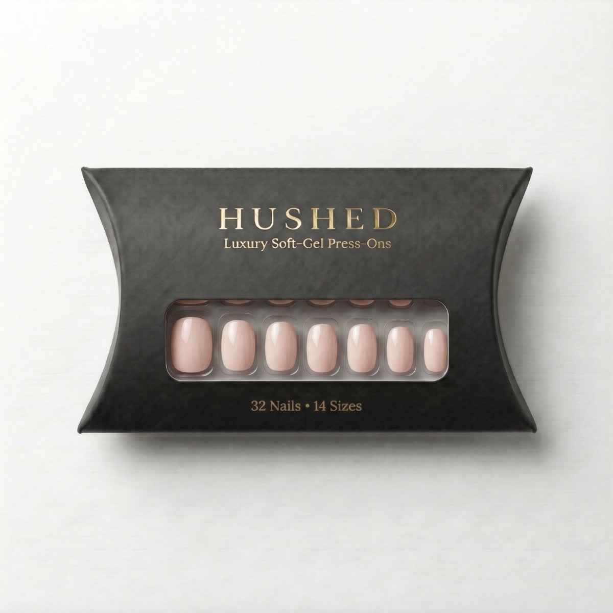 Milk Sheer Hushed short oval reusable soft-gel press-on nail set.